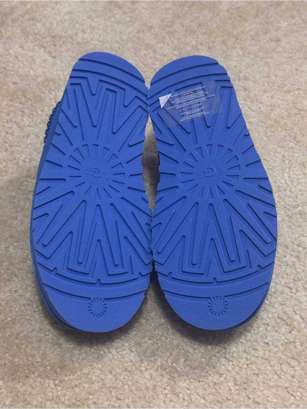 UGG Kids Cobalt Blue Suede Slip-On Mules